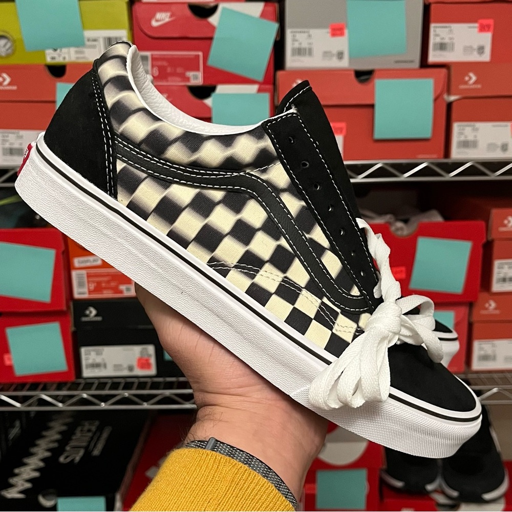 Vans Old Skool Blur Check Black White Sneaker
